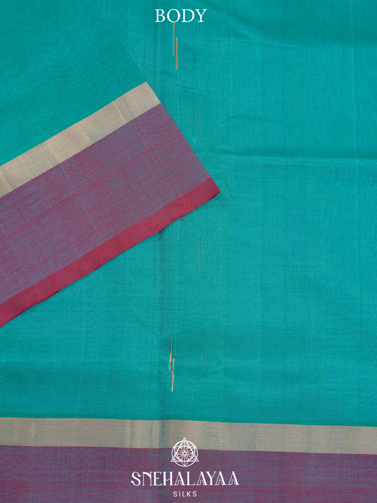 Teal Green Kanchi Silk Cotton Saree