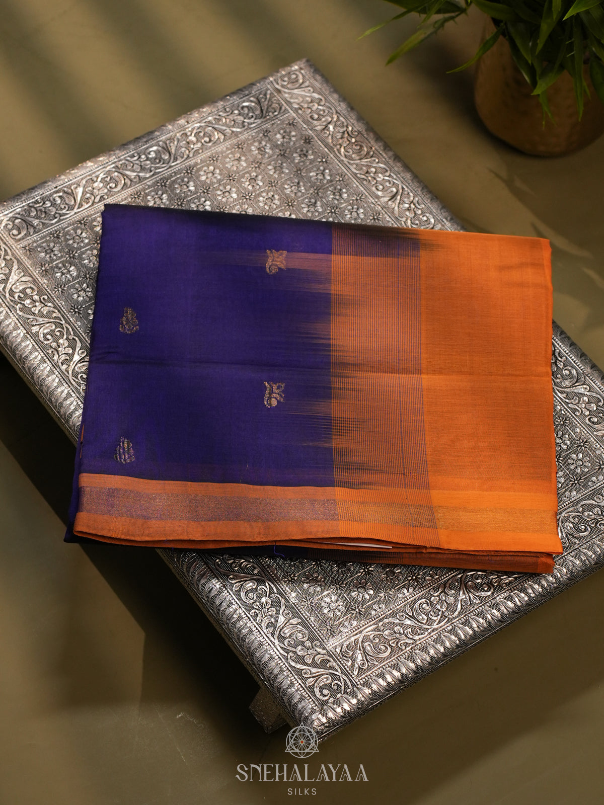 Purple Kanchi Silk Cotton Saree