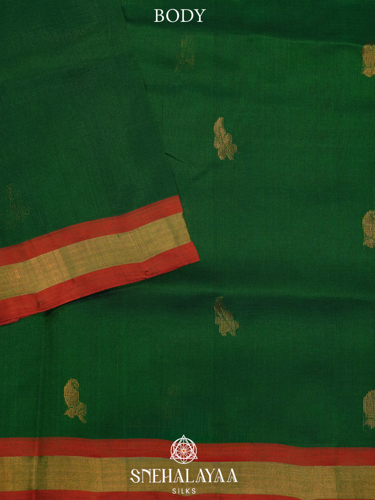 Emerald Green Kanchi Silk Cotton Saree