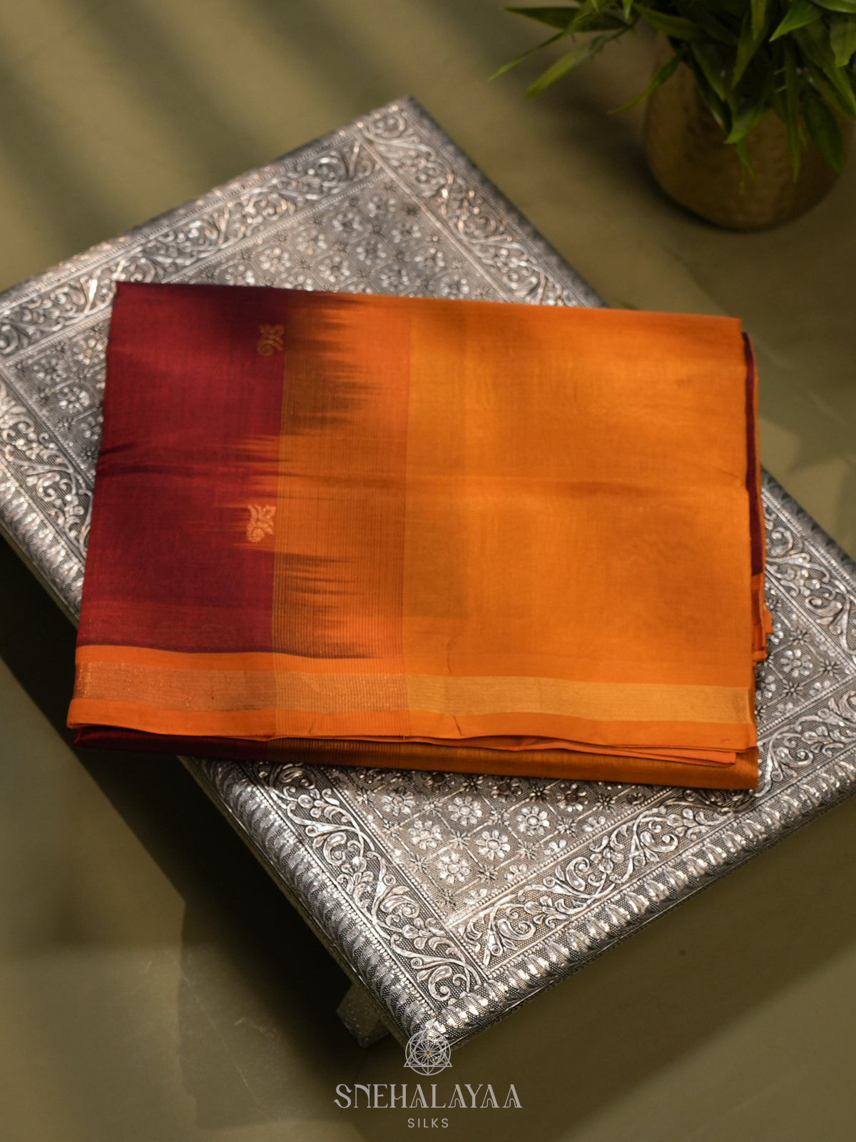 Maroon Kanchi Silk Cotton Saree