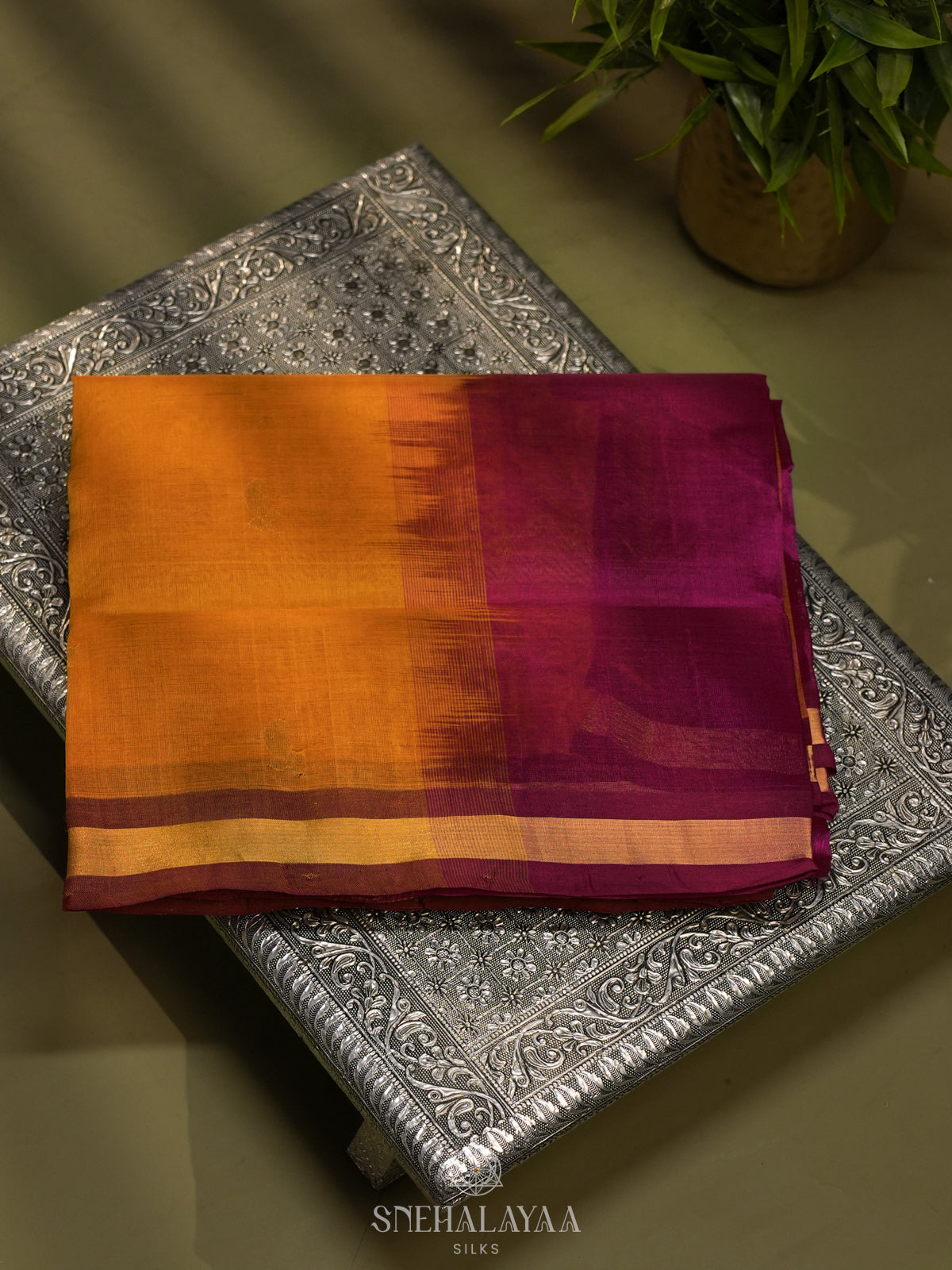 Mango Yellow Kanchi Silk Cotton Saree