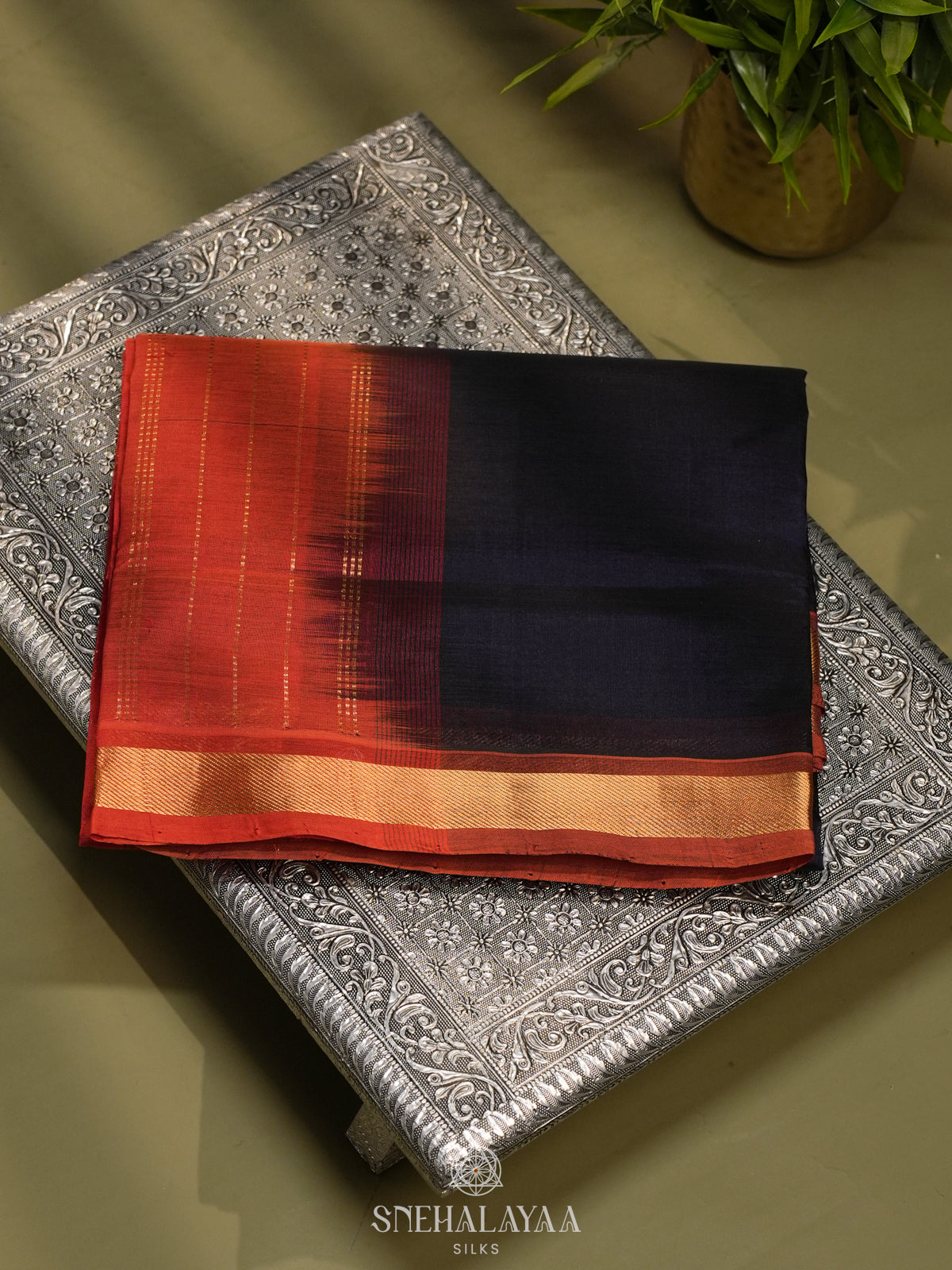 Purple Kanchi Silk Cotton Saree