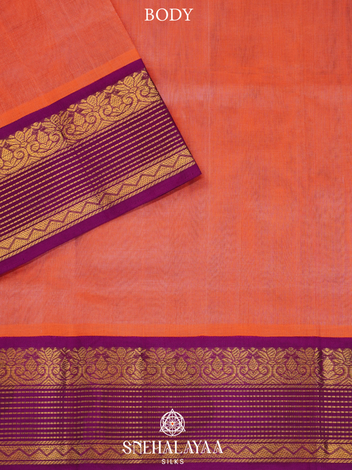Peach Kanchi Silk Cotton Saree