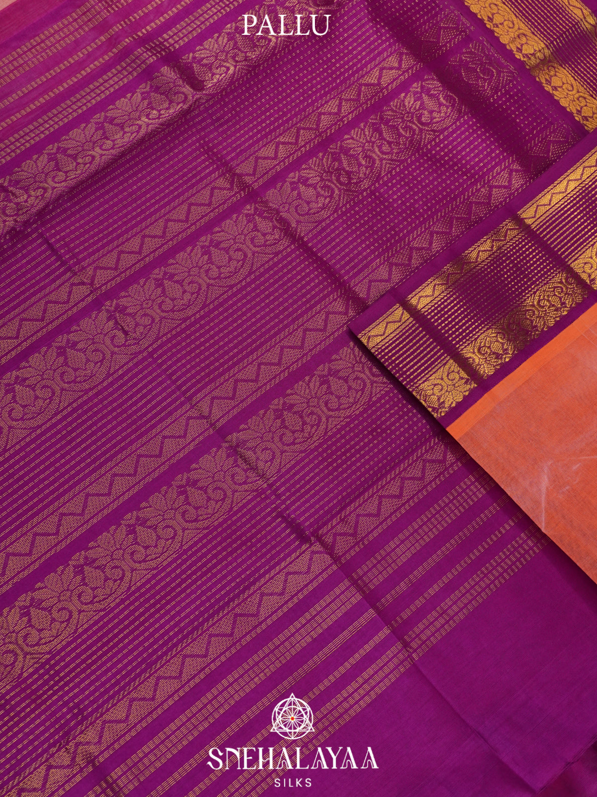 Peach Kanchi Silk Cotton Saree