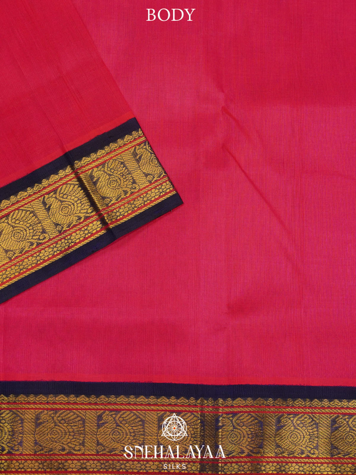 Pink  Kanchi Silk Cotton Saree