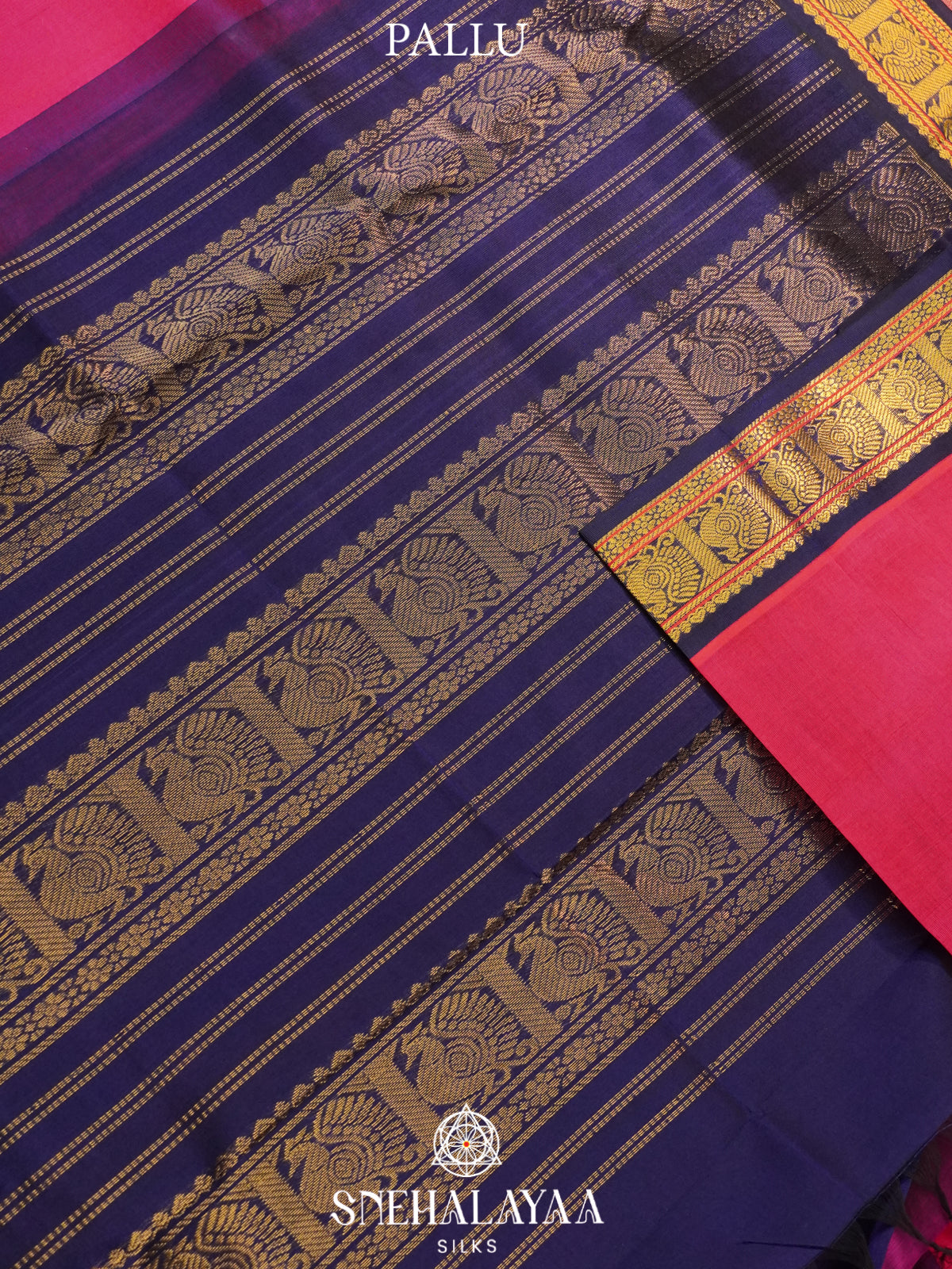 Pink  Kanchi Silk Cotton Saree