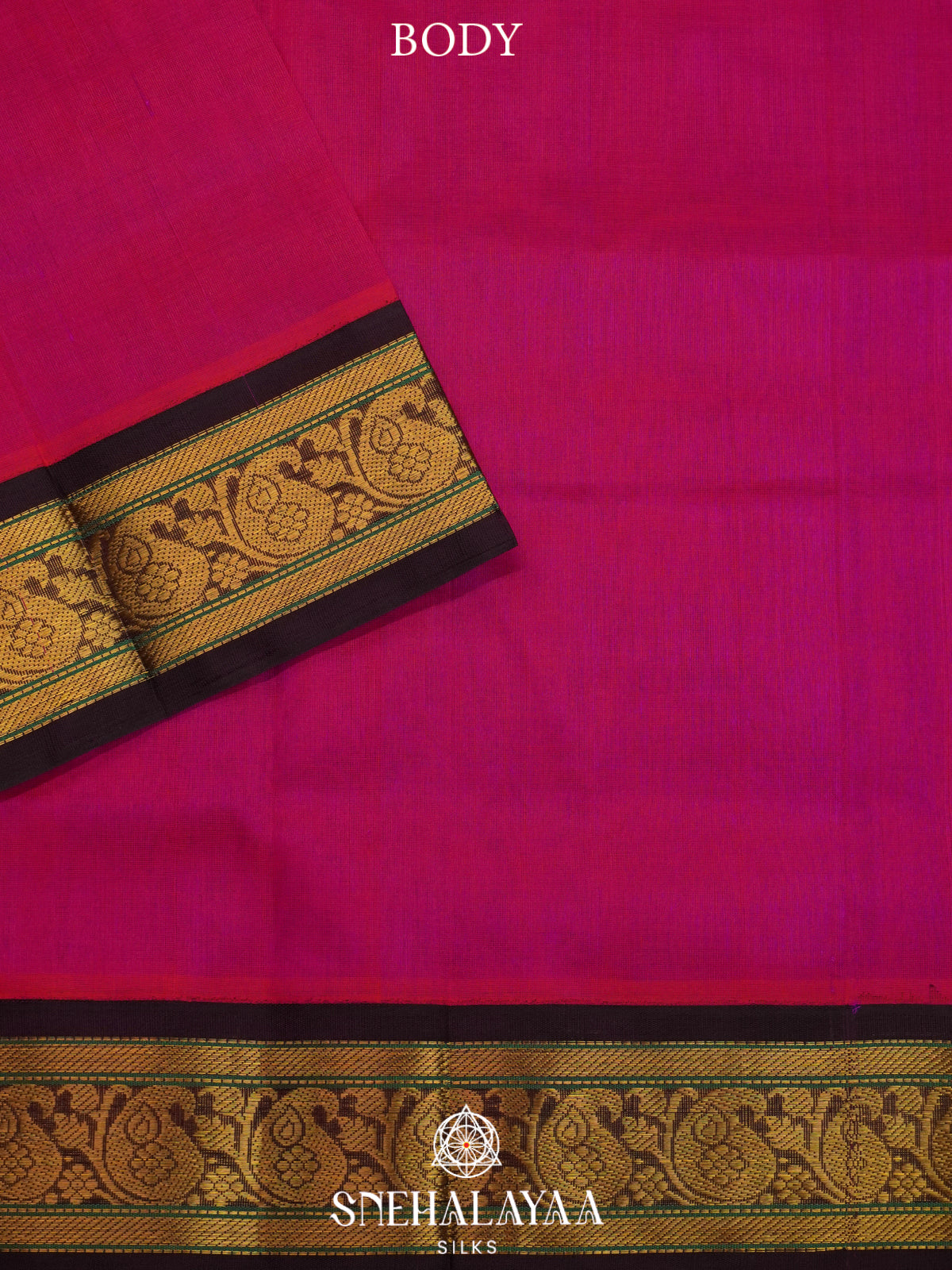 Magenta Pink Kanchi Silk Cotton Saree