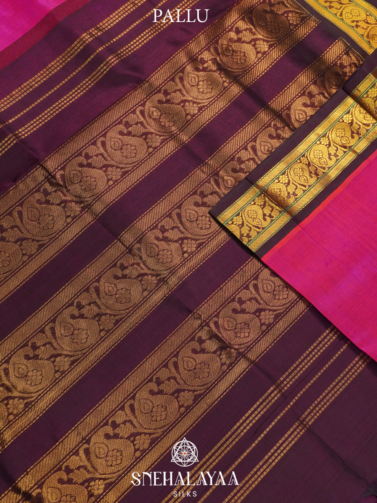 Magenta Pink Kanchi Silk Cotton Saree