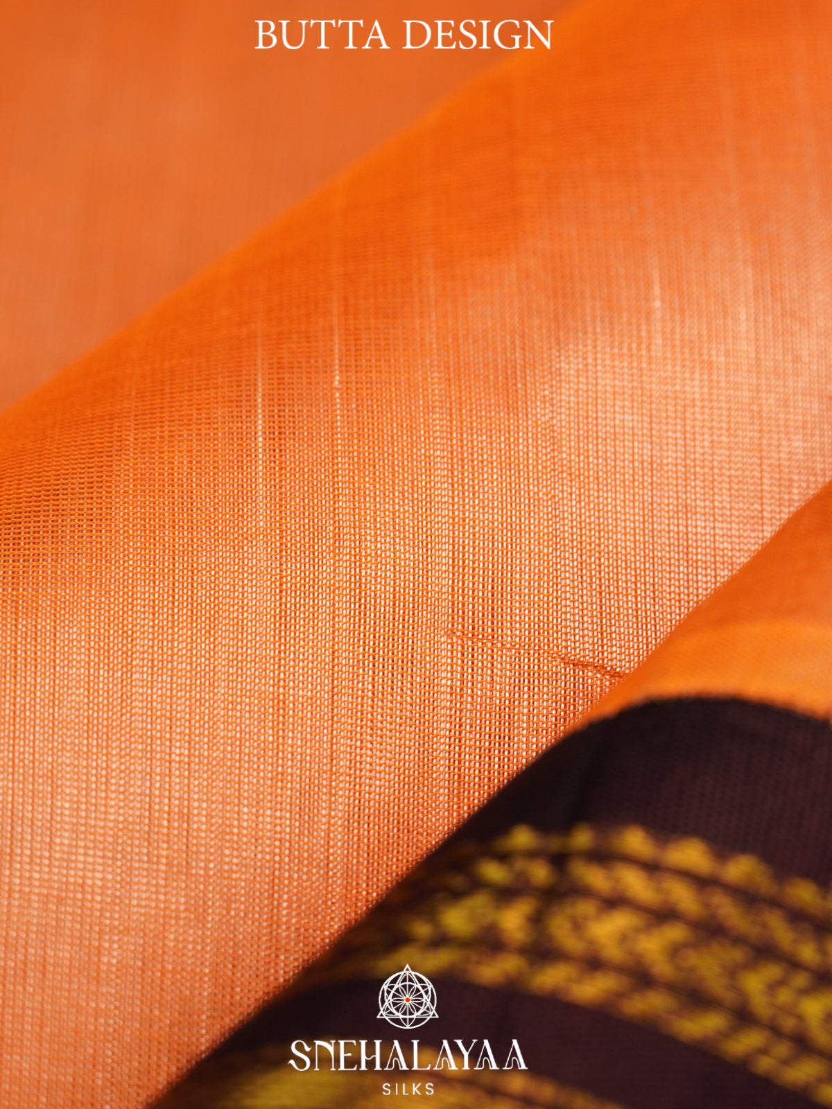 Orange Kanchi Silk Cotton Saree