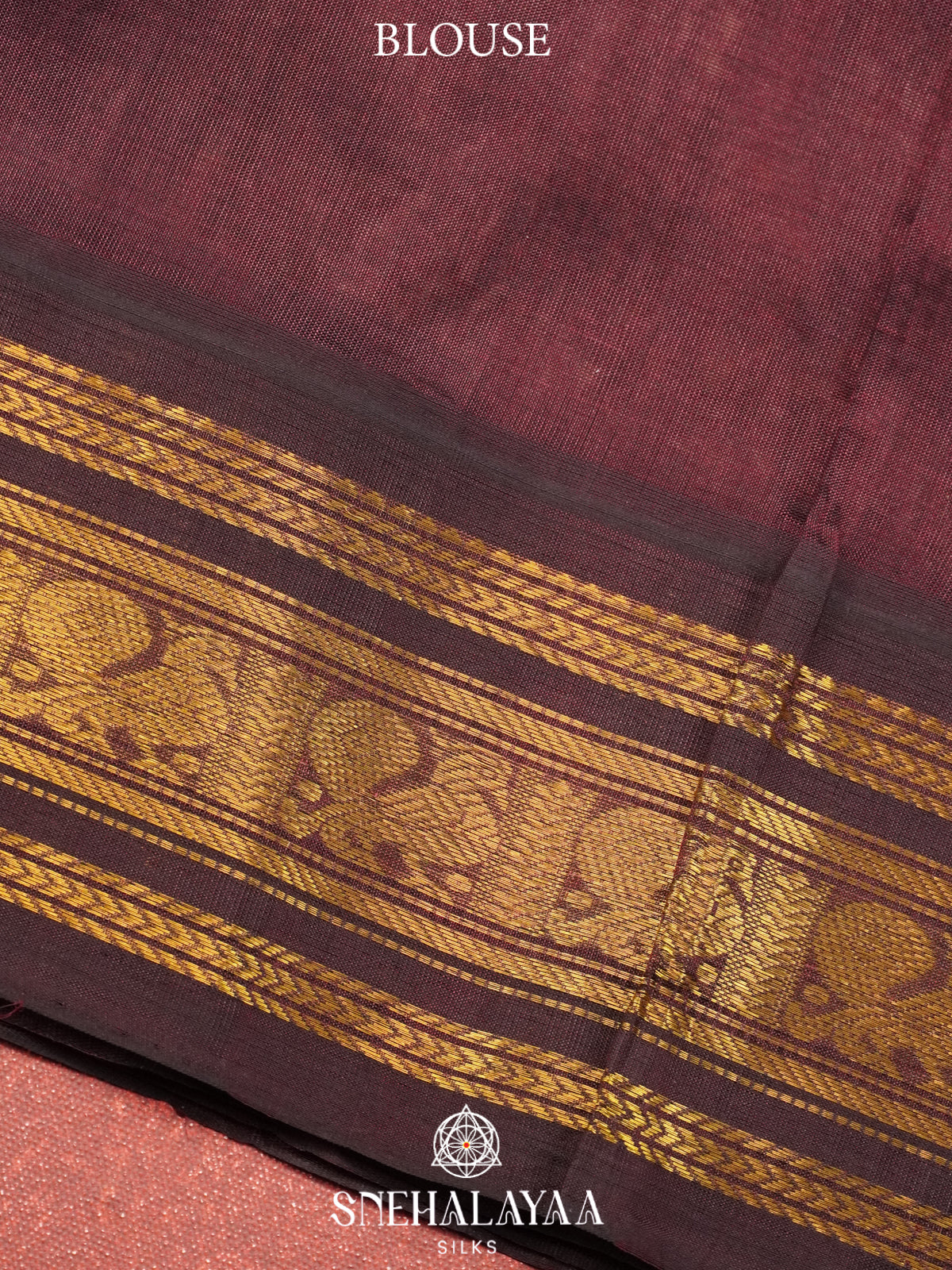 Orange Kanchi Silk Cotton Saree
