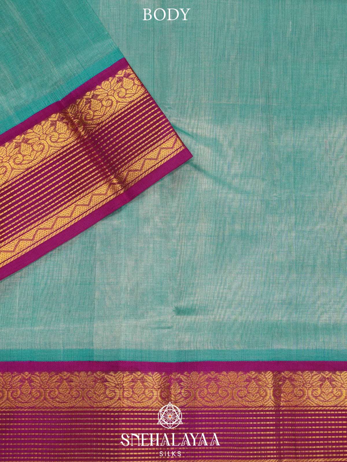 Mint Blue Kanchi Silk Cotton Saree
