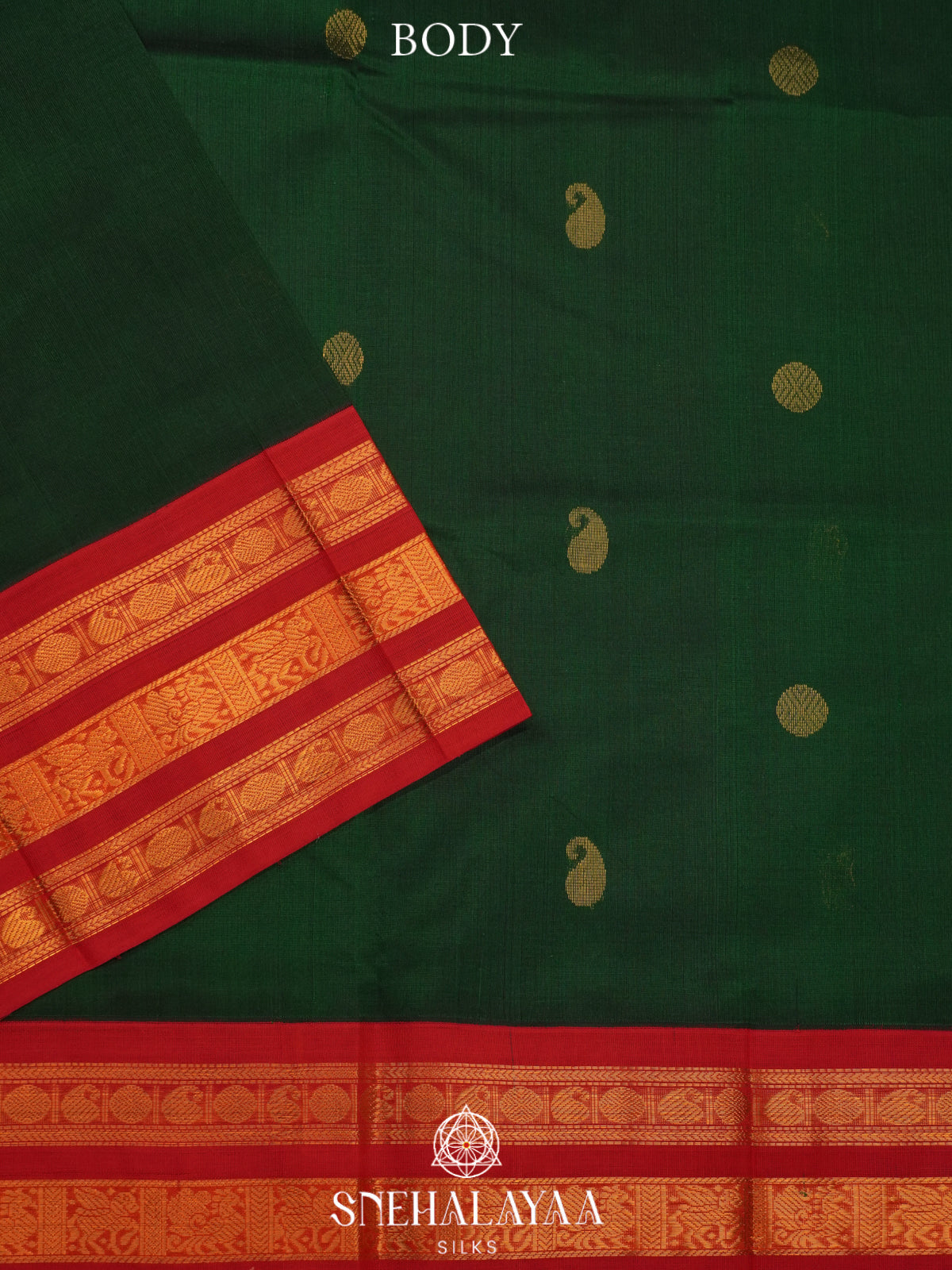 Forest Green Kanchi Silk Cotton Saree