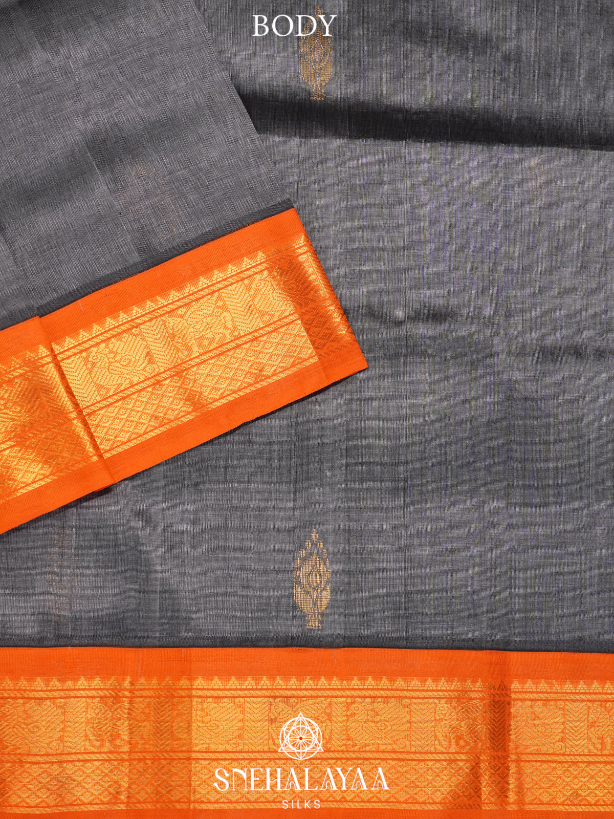 Grey Kanchi Silk Cotton Saree