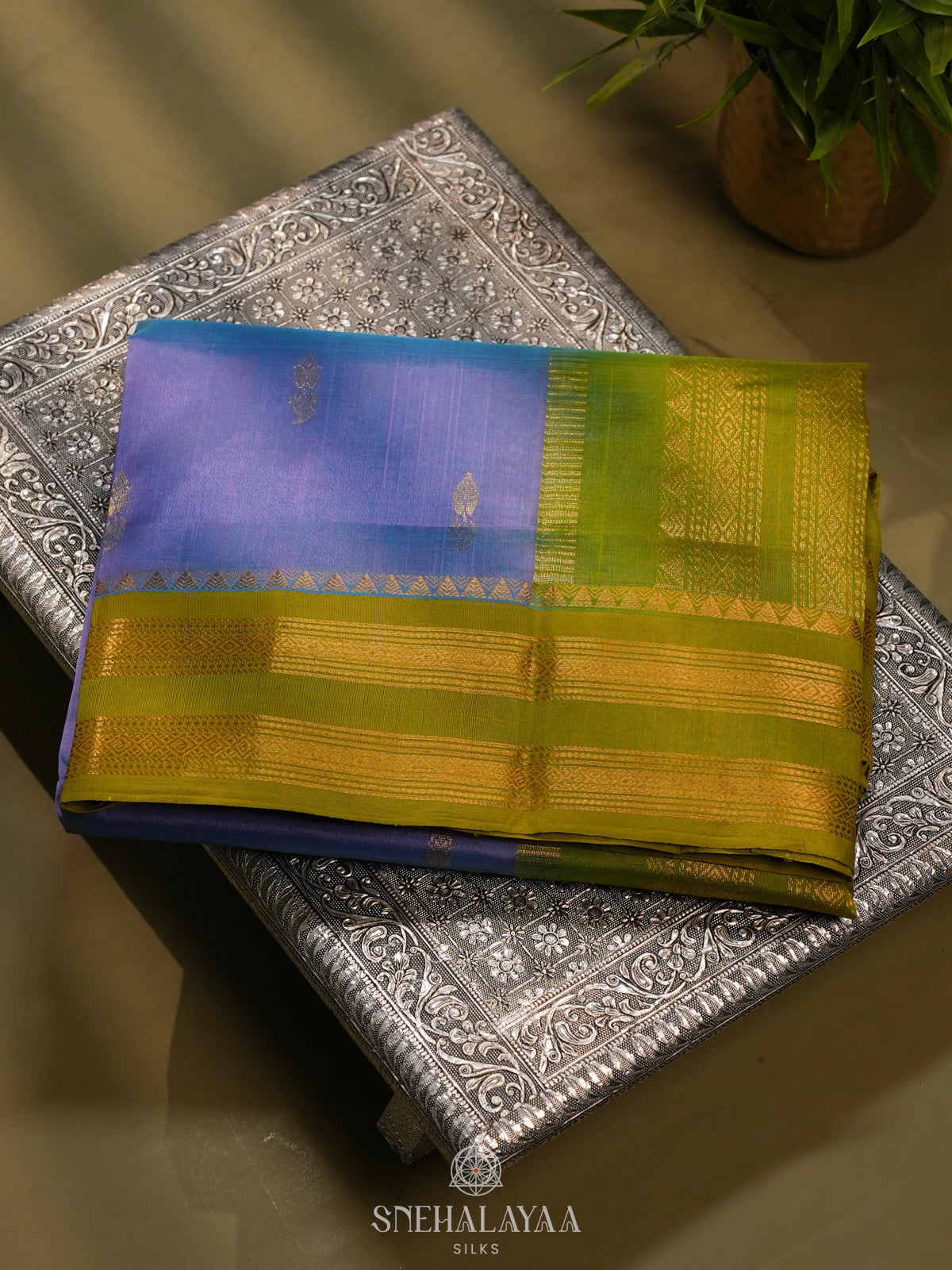 Lavender Kanchi Silk Cotton Saree