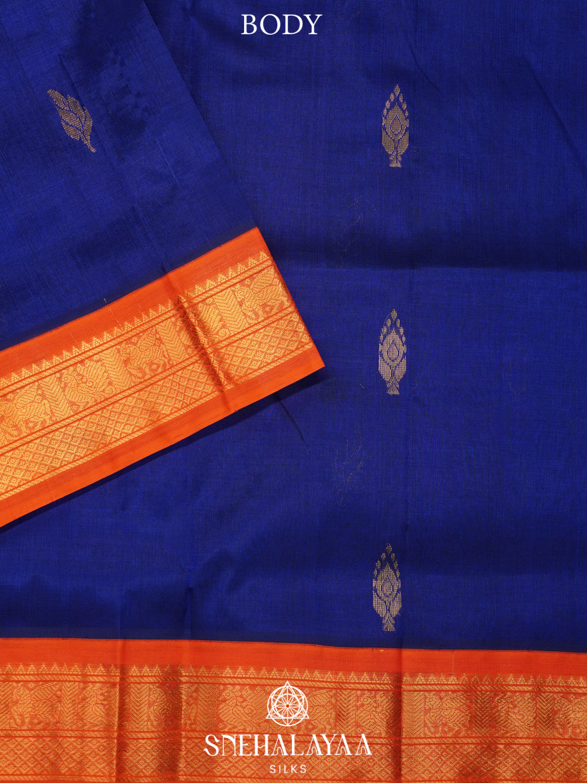 Royal Blue Kanchi Silk Cotton Saree