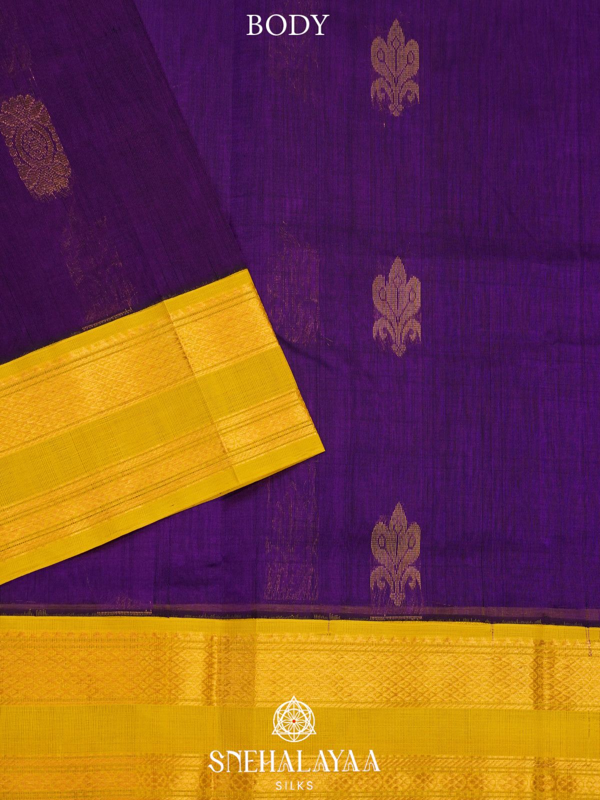 Violet Kanchi Silk Cotton Saree