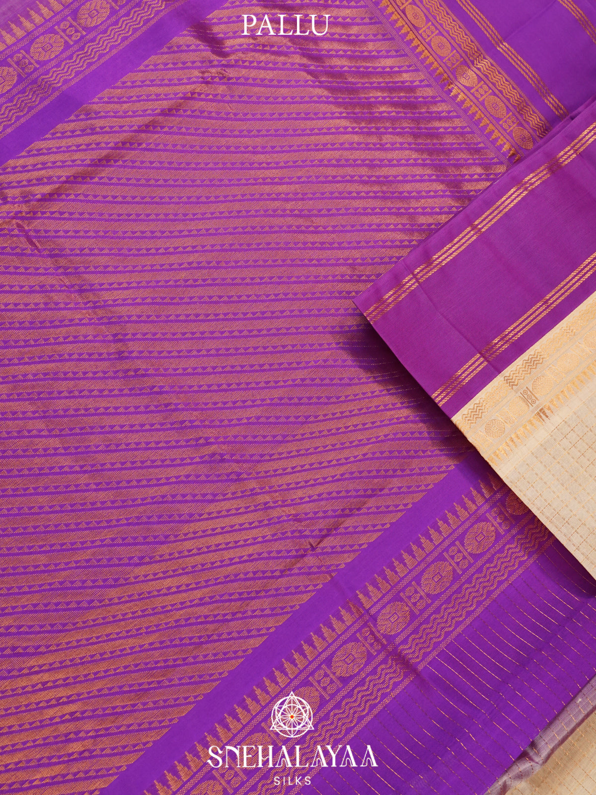 Cream Kanchi Silk Cotton Saree
