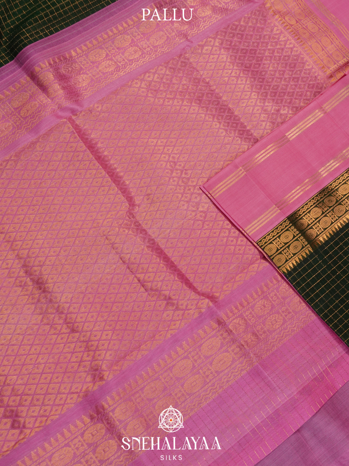 Forest Green Kanchi Silk Cotton Saree