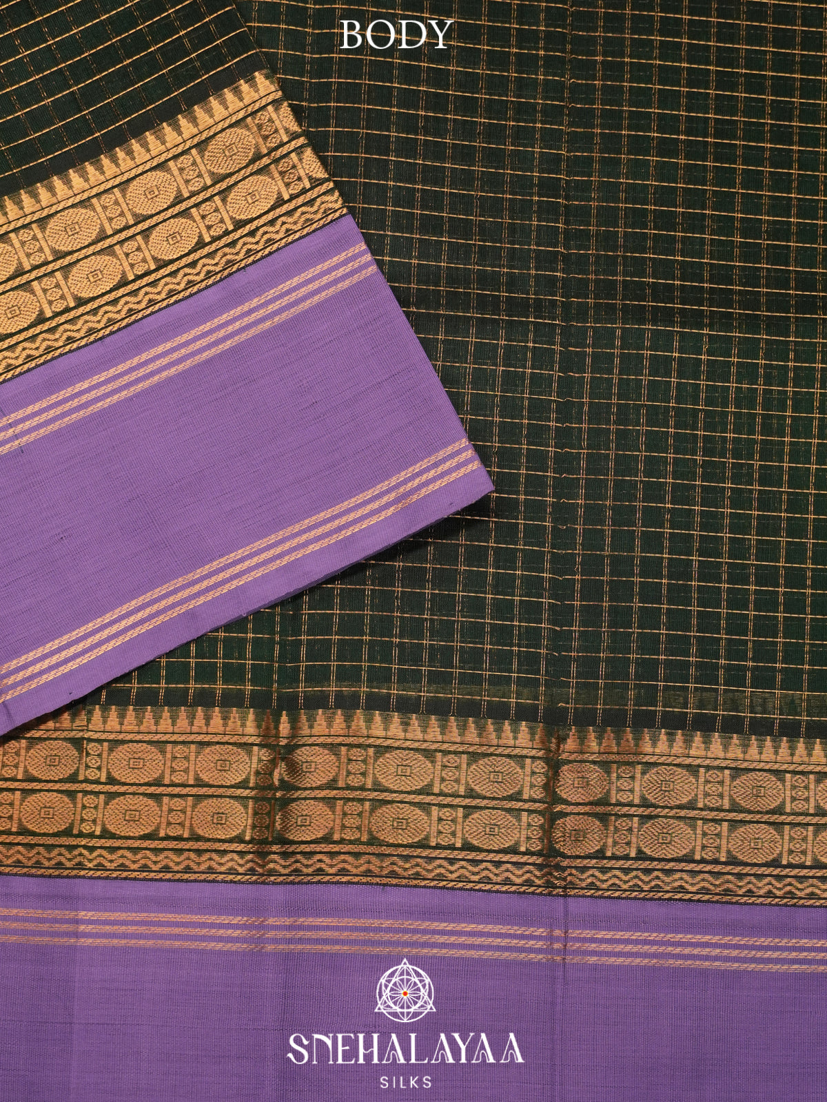Forest Green Kanchi Silk Cotton Saree