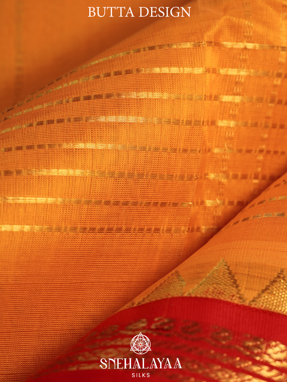 Orange Kanchi Silk Cotton Saree