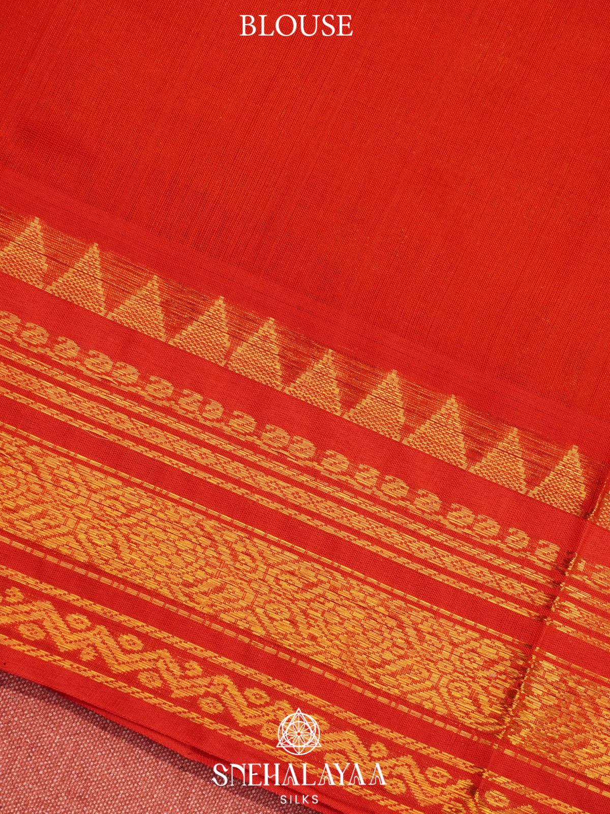 Orange Kanchi Silk Cotton Saree