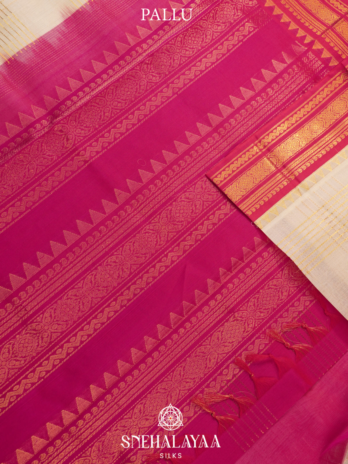 Cream Kanchi Silk Cotton Saree