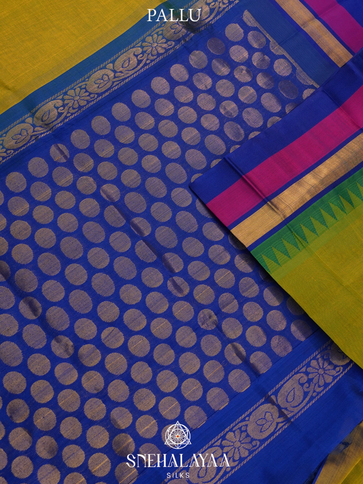 Lime Green Kanchi Silk Cotton Saree