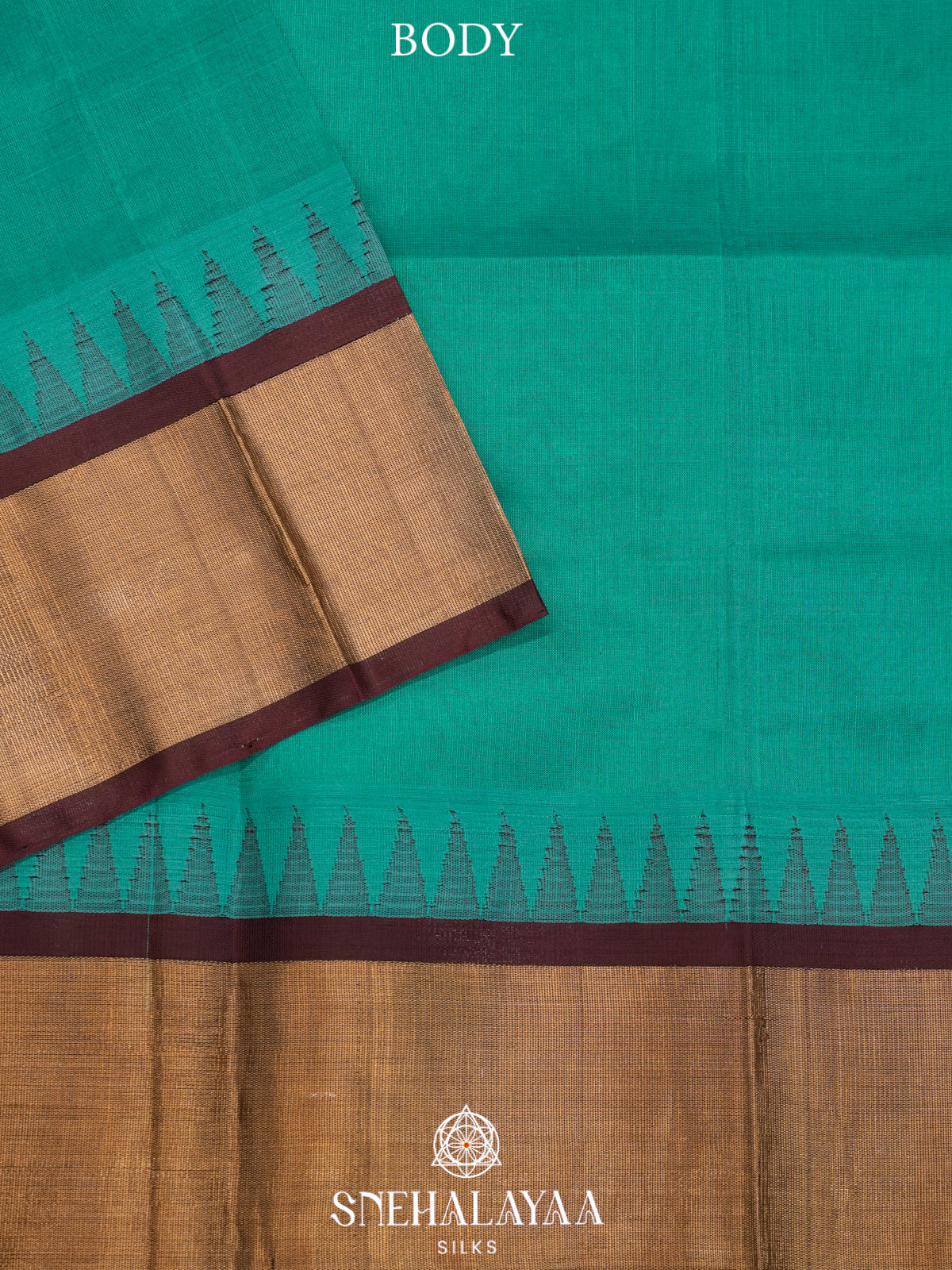 Teal Green Kanchi Silk Cotton Saree