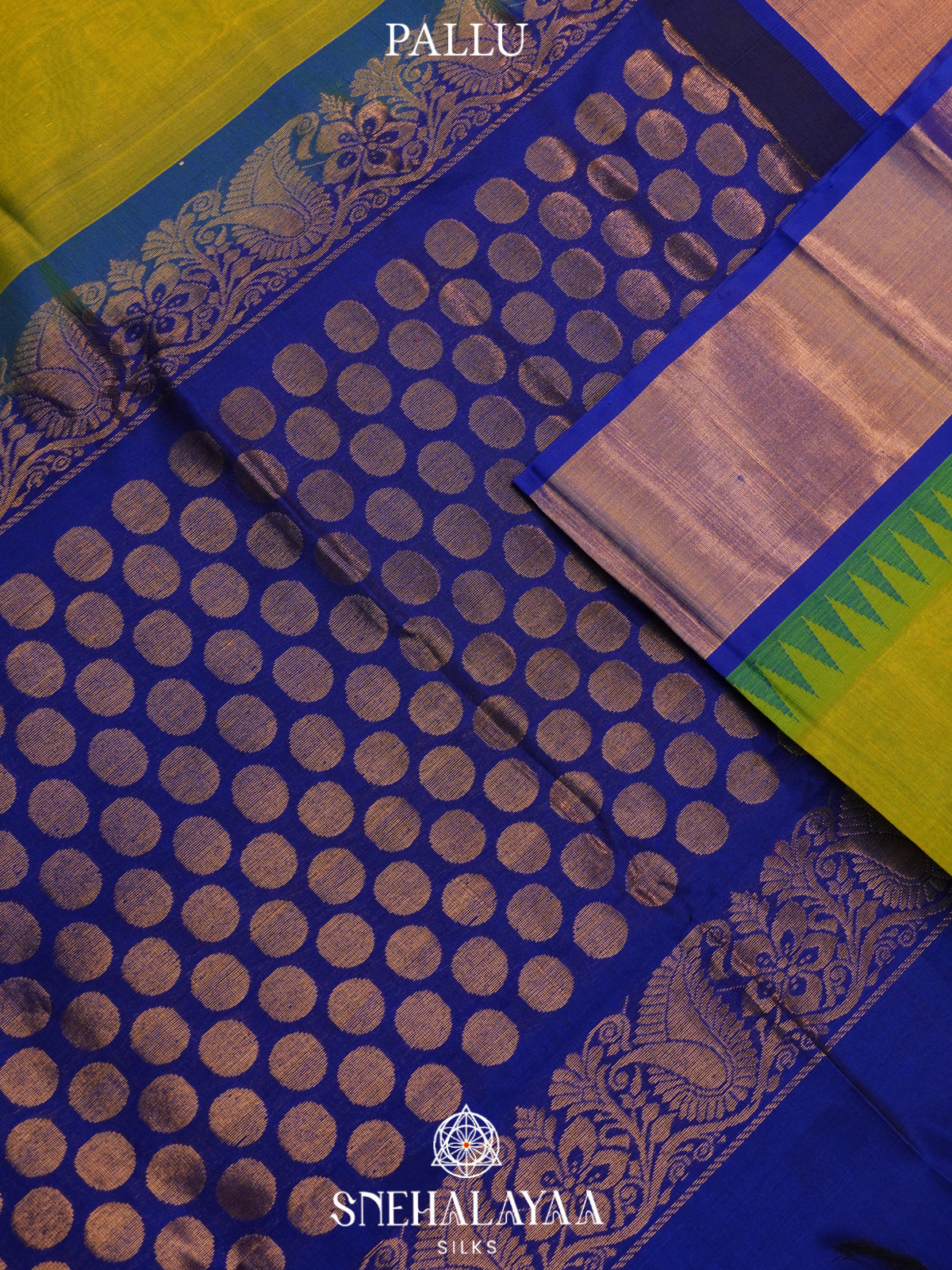 Lime Green Kanchi Silk Cotton Saree