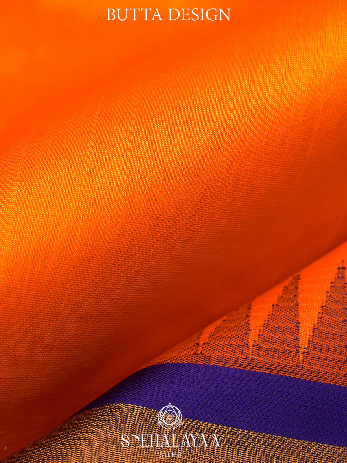 Orange Kanchi Silk Cotton Saree