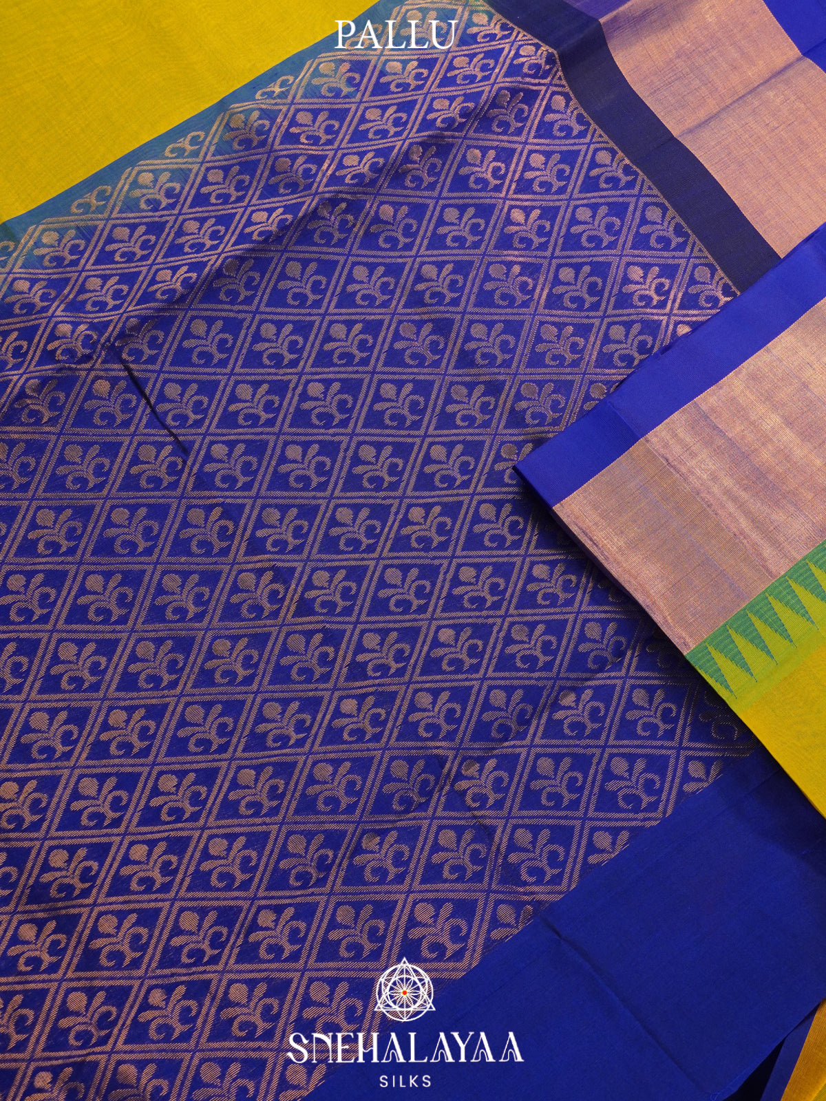 Lime Green Kanchi Silk Cotton Saree