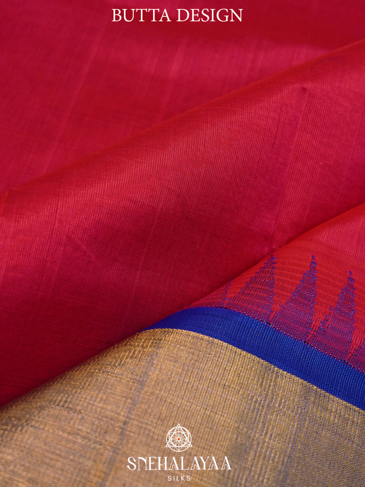 Ruby Red Kanchi Silk Cotton Saree
