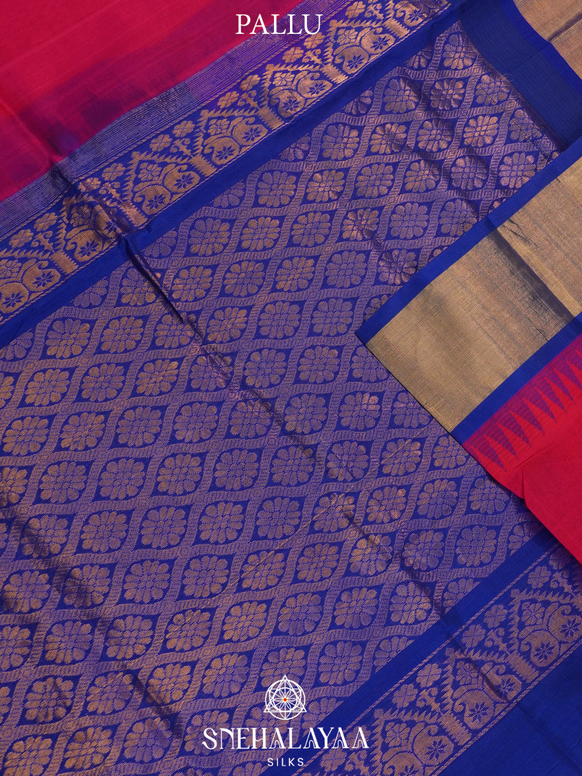 Ruby Red Kanchi Silk Cotton Saree