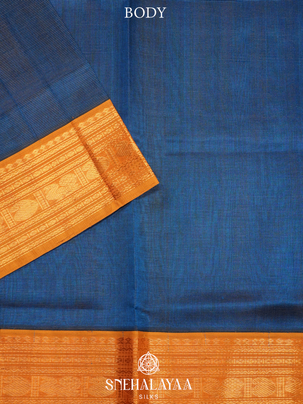 Peacock Blue Kanchi Silk Cotton Saree