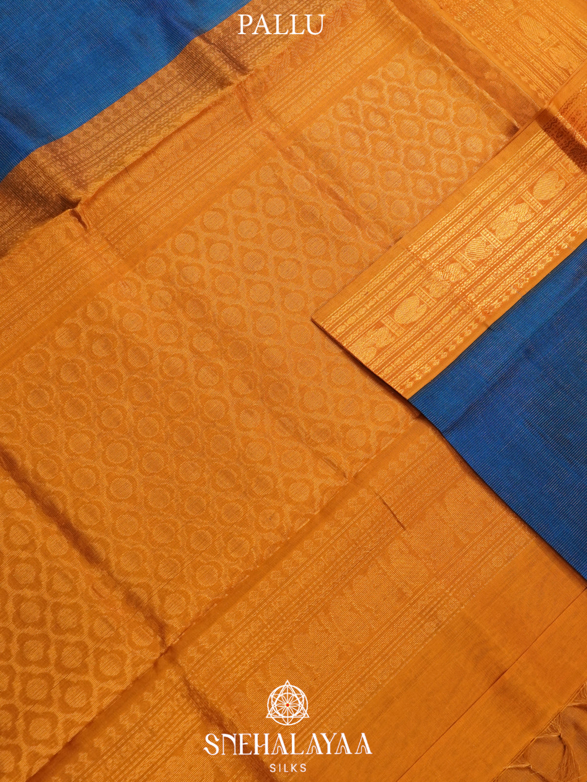Peacock Blue Kanchi Silk Cotton Saree