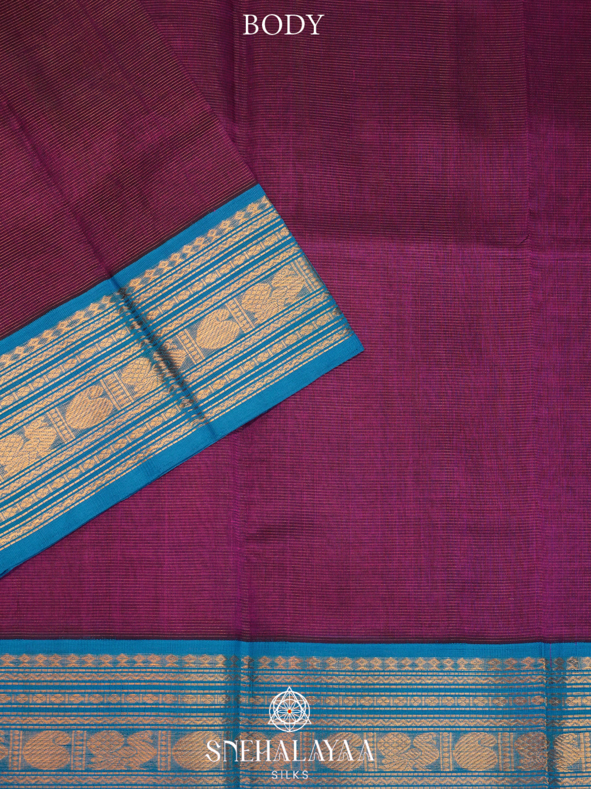 Magenta Kanchi Silk Cotton Saree