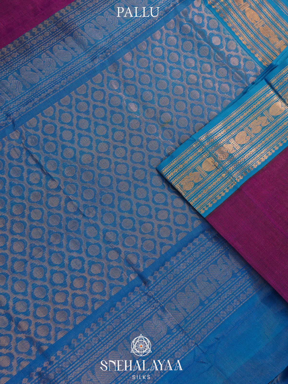 Magenta Kanchi Silk Cotton Saree