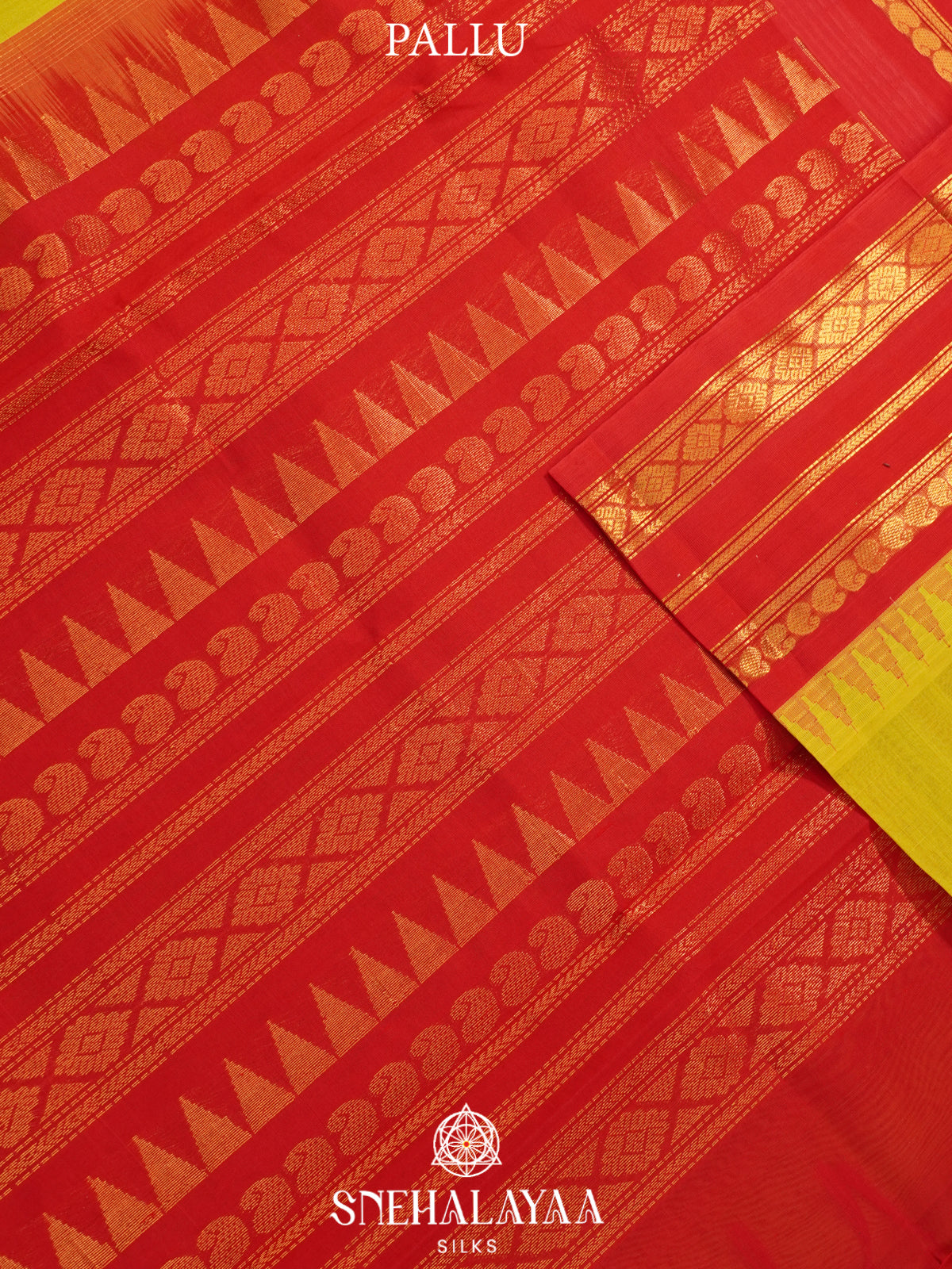 Lemon Yellow Kanchi Silk Cotton Saree