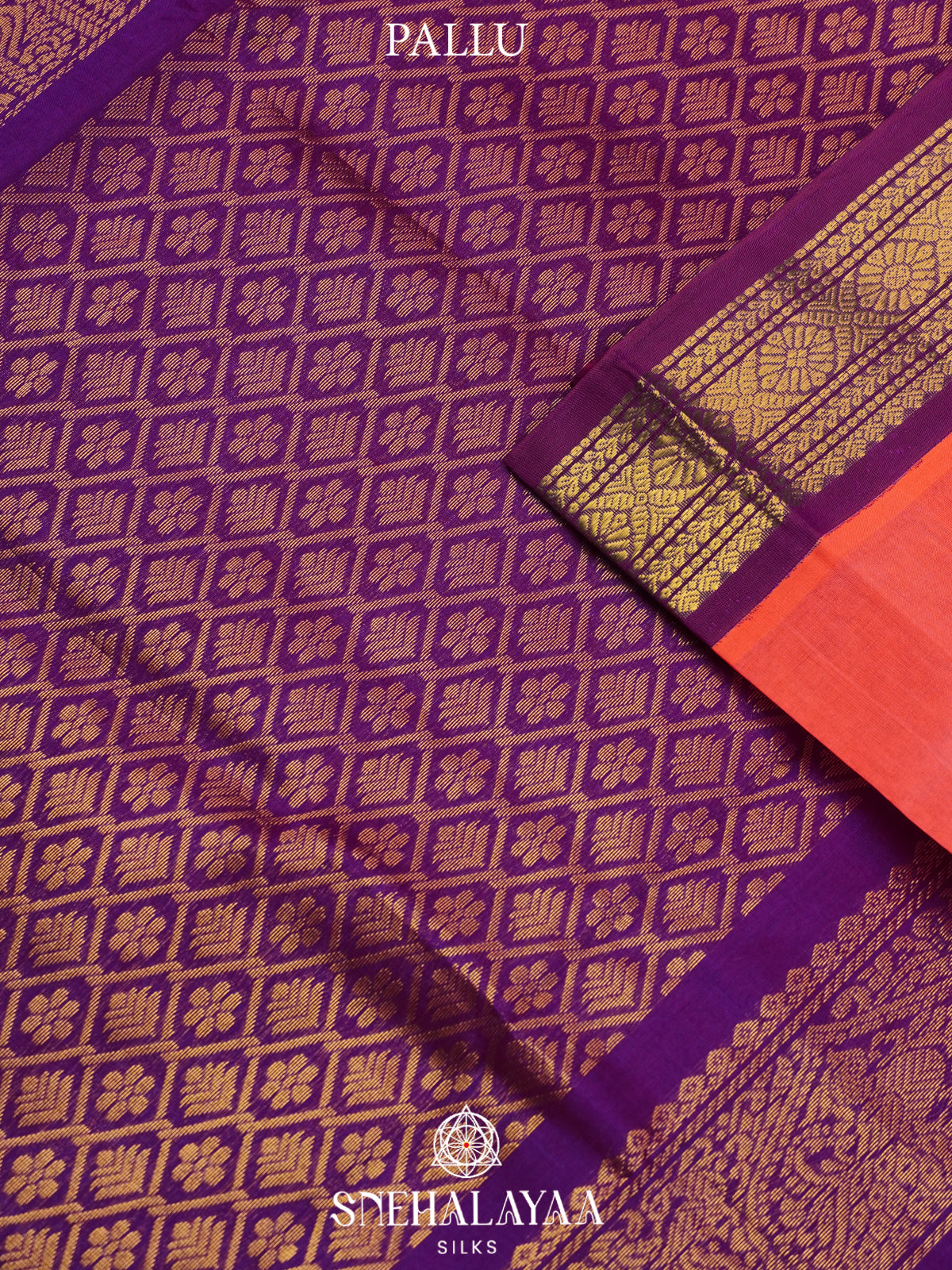 Peach Kanchi Silk Cotton Saree