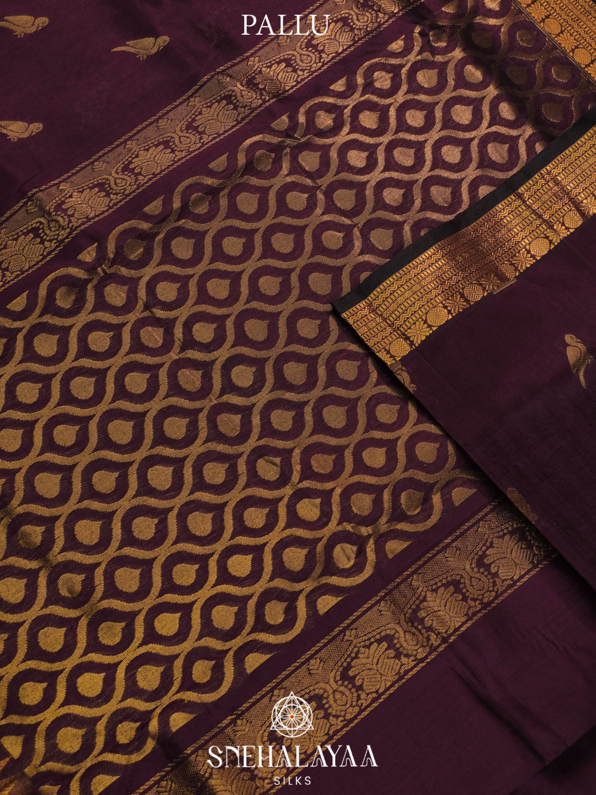 Burgundy Kanchi Silk Cotton Saree