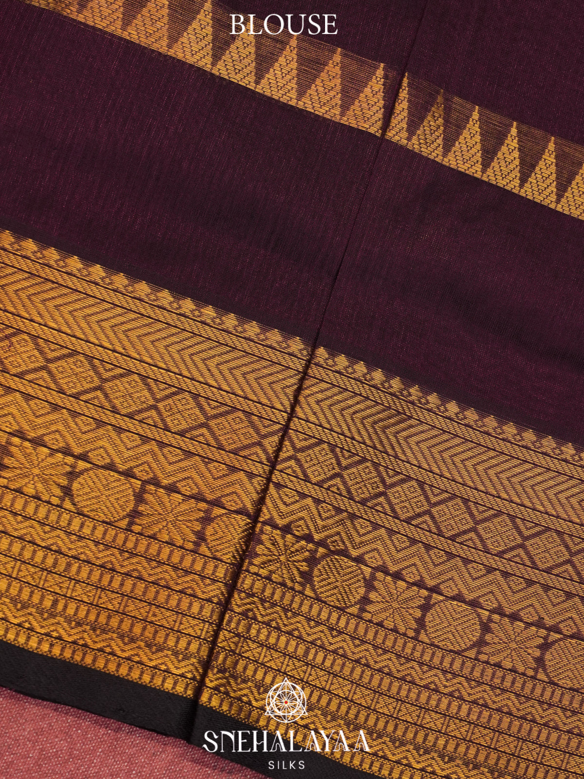 Burgundy Kanchi Silk Cotton Saree