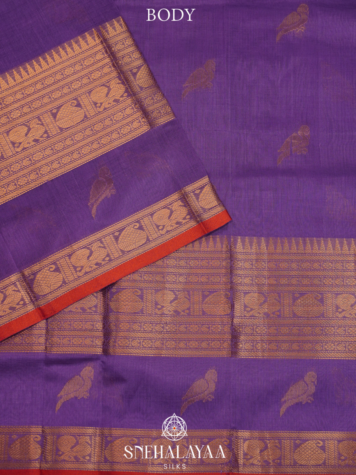 Lilac Kanchi Silk Cotton Saree