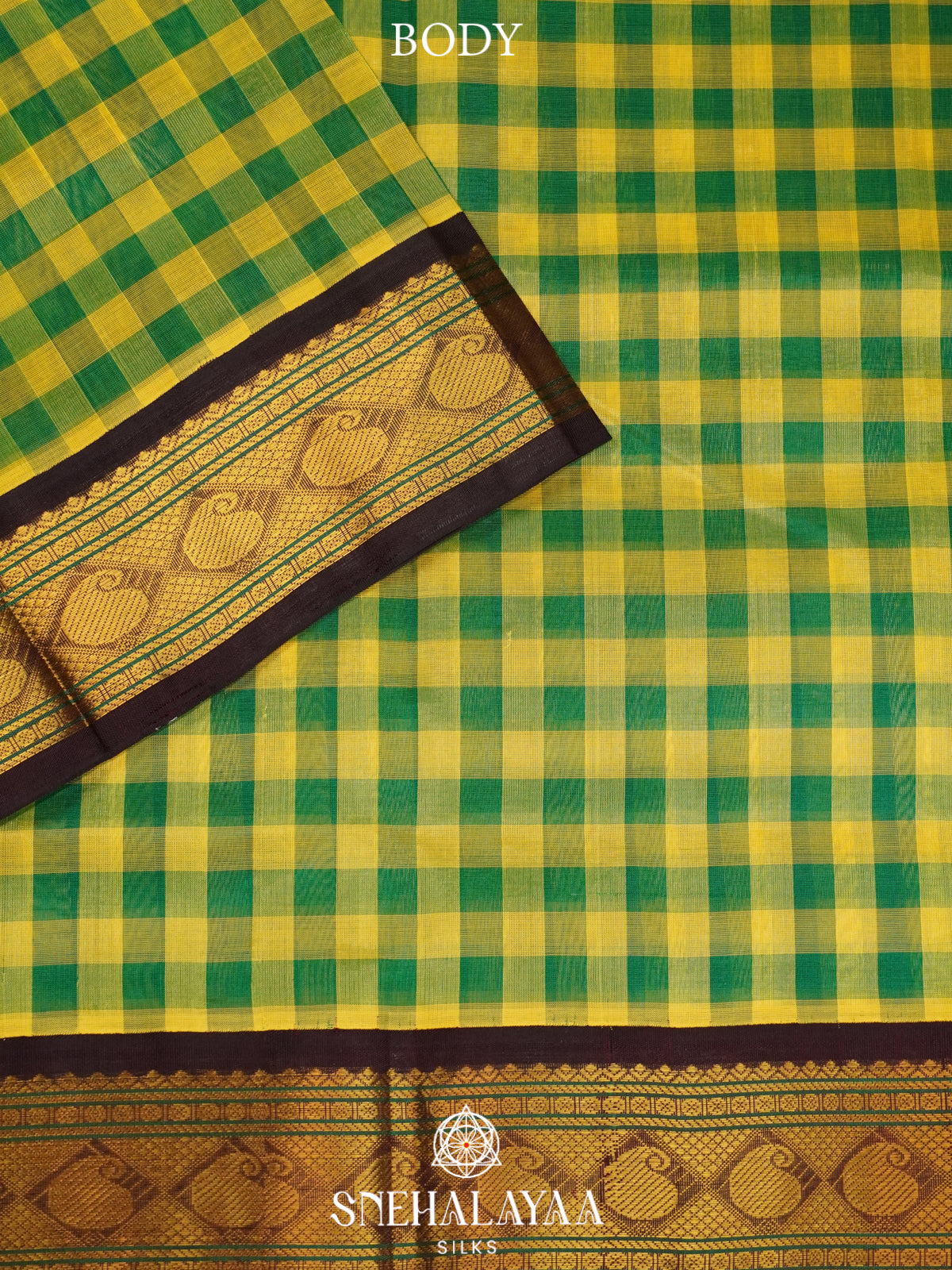 Green Kanchi Silk Cotton Saree