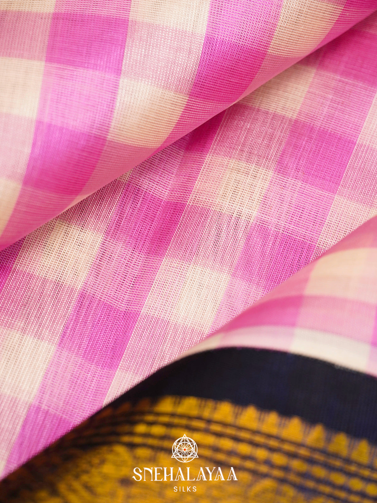 Pink  Kanchi Silk Cotton Saree