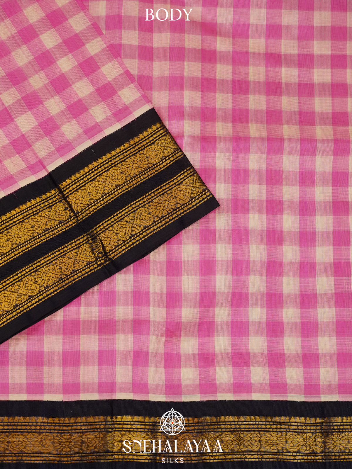 Pink  Kanchi Silk Cotton Saree