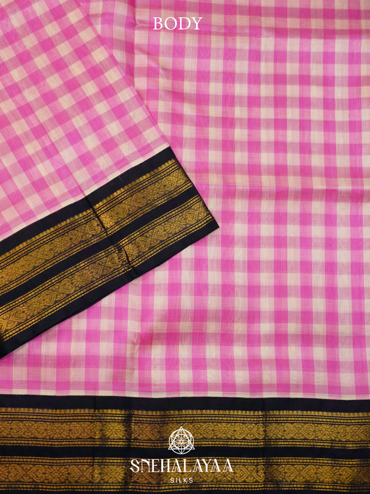 Pink  Kanchi Silk Cotton Saree
