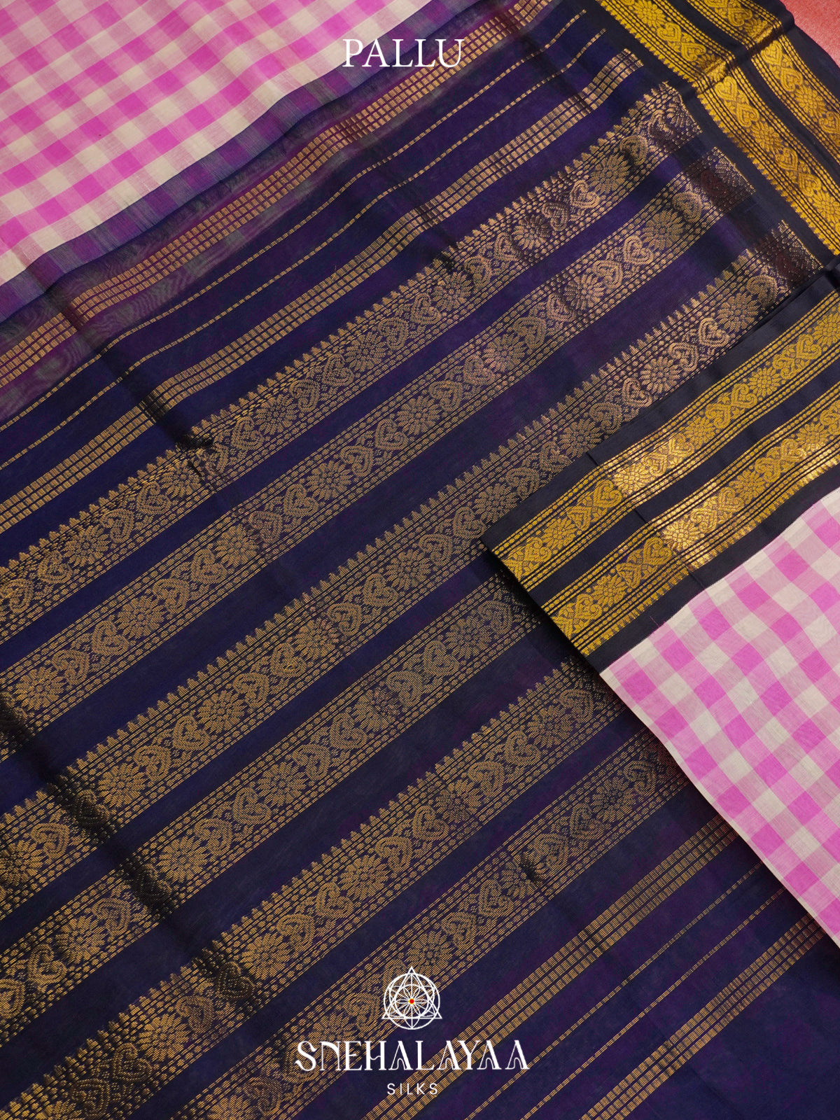 Pink  Kanchi Silk Cotton Saree