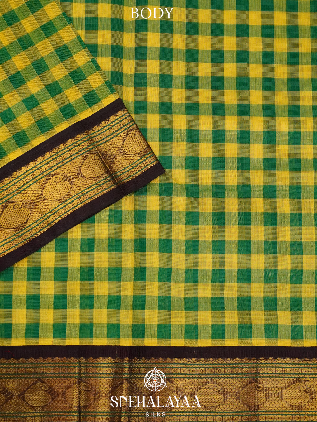Green Kanchi Silk Cotton Saree