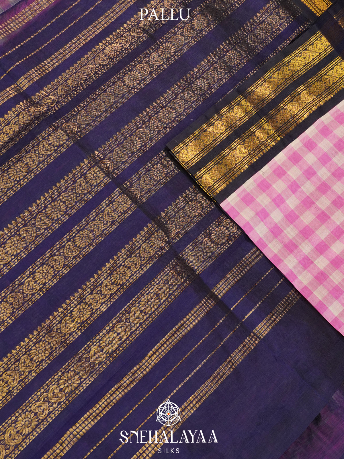 Pink  Kanchi Silk Cotton Saree