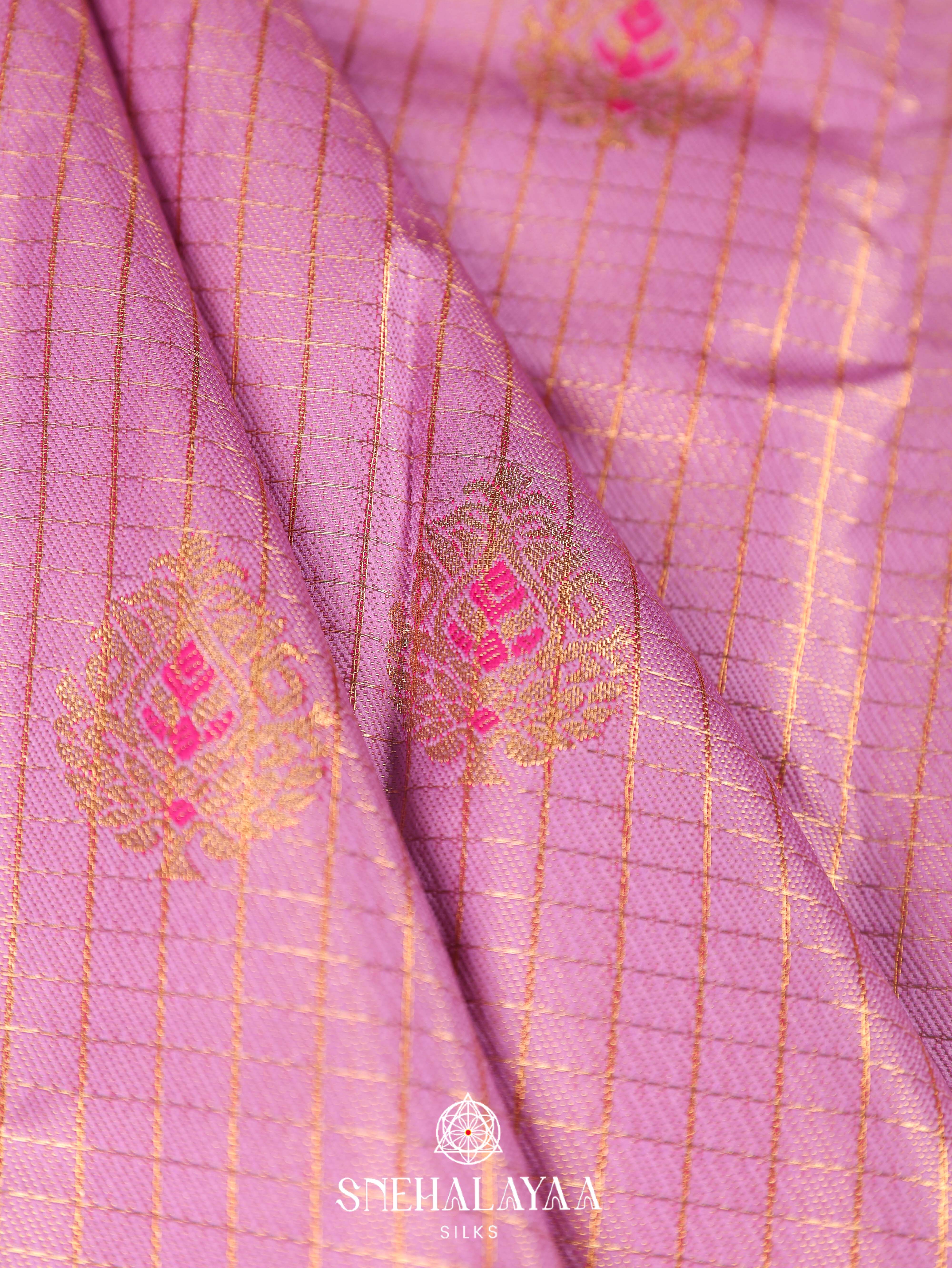 Pink Art Silk Saree